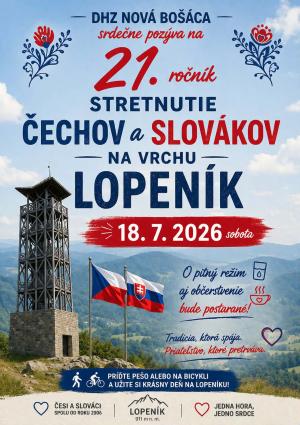 21. ročník Stretnutia Čechov a Slovákov na vrchu Lopeník